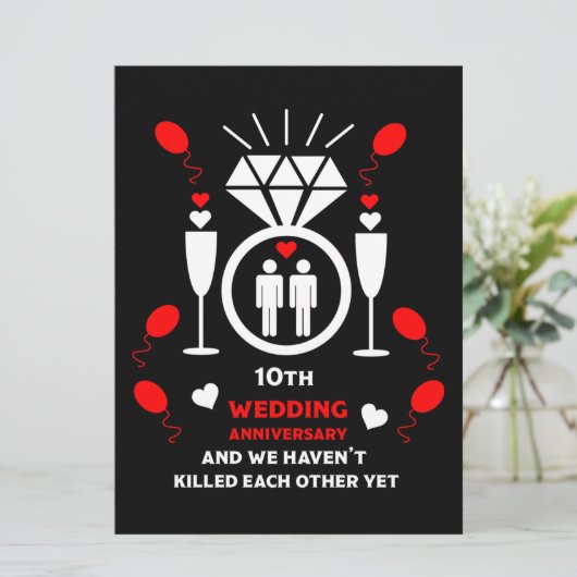 Gay Mannen 10th Wedding Jubileum (Staand voorkant)