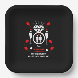 Gay Mannen 3rd Wedding Jubileum Papieren Bordje