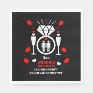Gay Mannen 3rd Wedding Jubileum Servet