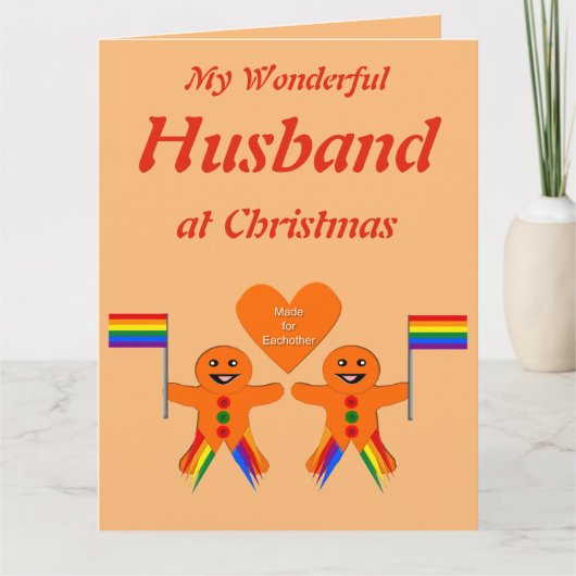 Gay Mannen kerstontbijtkoek Kaart (Voorkant)