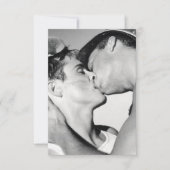 GAY MANNEN KISSING LGBTQ BEDANKKAART (Voorkant)