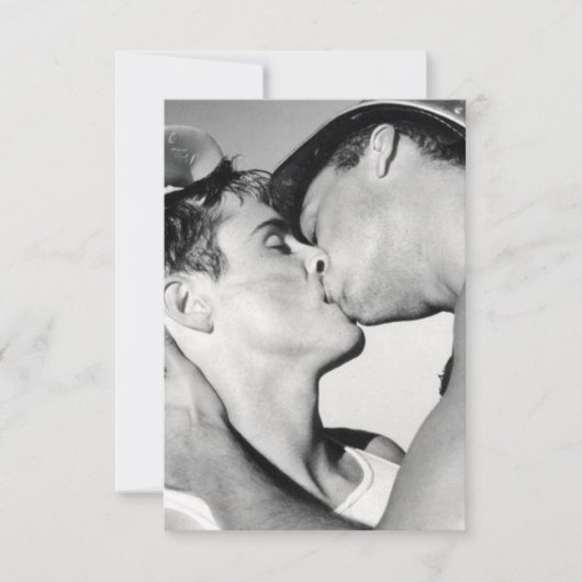GAY MANNEN KISSING LGBTQ BEDANKKAART (Voorkant)
