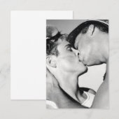 GAY MANNEN KISSING LGBTQ BEDANKKAART (Voorkant / Achterkant)