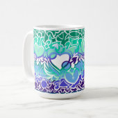 Gay Mannen MLM Pride Squiggle Koffiemok (Voorkant links)