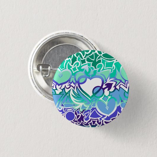 Gay Mannen MLM Pride Squiggle Ronde Button 3,2 Cm (Voorkant /achterkant)