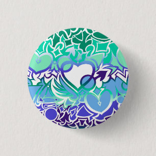Gay Mannen MLM Pride Squiggle Ronde Button 3,2 Cm