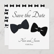 Gay mannen Modern Black White Save the Date Weddin