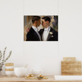 Gay mannen op hun trouwdag poster (Keuken)