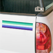 Gay Mannen Pride Flag (Azure & Blue) Bumpersticker (Op Truck)