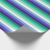 Gay Mannen Pride Flag (Azure & Blue) Cadeaupapier (Hoek)