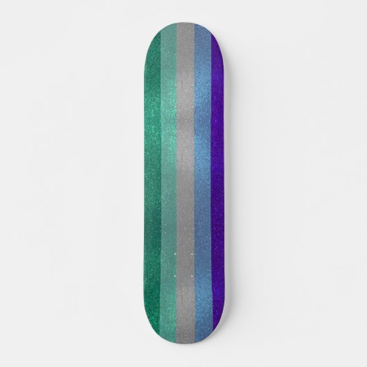 Gay Mannen Pride Flag Glitter Sparkles LGBTQ Persoonlijk Skateboard (Voorkant)