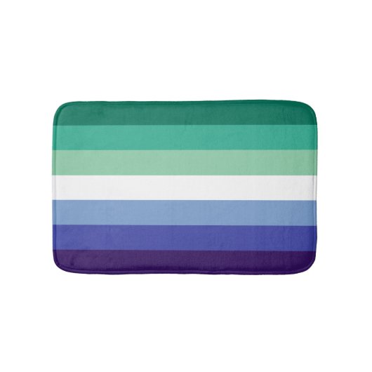 Gay Mannen Pride, Striped Print, LGBTQ PRIDE Badmat (Voorkant)