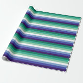 Gay Mannen Pride, Striped Print, LGBTQ PRIDE Cadeaupapier (Uitgerold)
