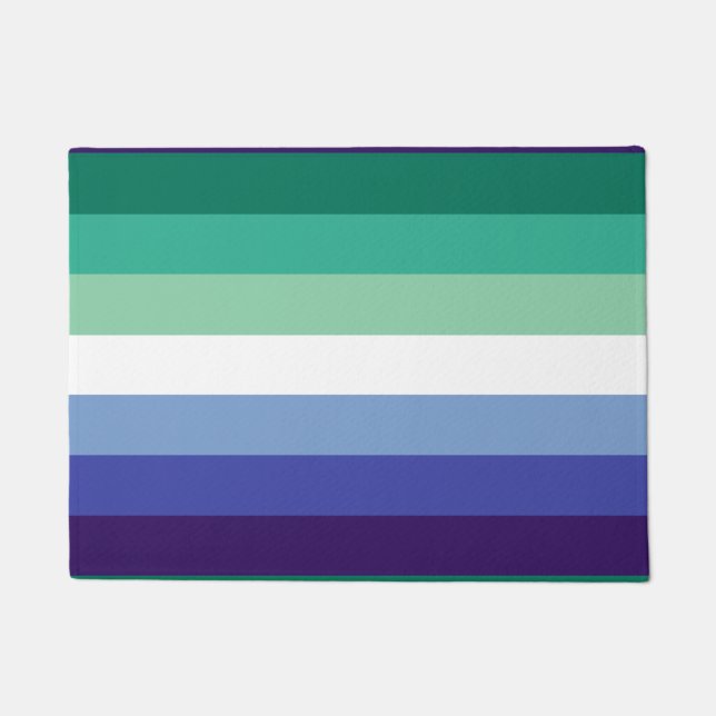 Gay Mannen Pride, Striped Print, LGBTQ PRIDE Deurmat (Voorkant)