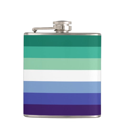 Gay Mannen Pride, Striped Print, LGBTQ PRIDE Heupfles (Voorkant)