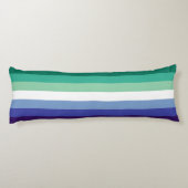 Gay Mannen Pride, Striped Print, LGBTQ PRIDE Lichaamskussen (Achterkant)