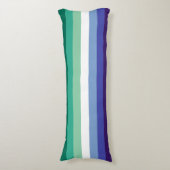 Gay Mannen Pride, Striped Print, LGBTQ PRIDE Lichaamskussen (Voorkant Verticaal)