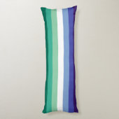 Gay Mannen Pride, Striped Print, LGBTQ PRIDE Lichaamskussen (Achterkant (Verticaal))