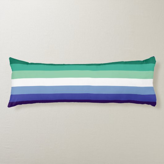 Gay Mannen Pride, Striped Print, LGBTQ PRIDE Lichaamskussen (Voorkant)