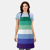 Gay Mannen Pride, Striped Print, LGBTQ PRIDE Schort (Gedragen)