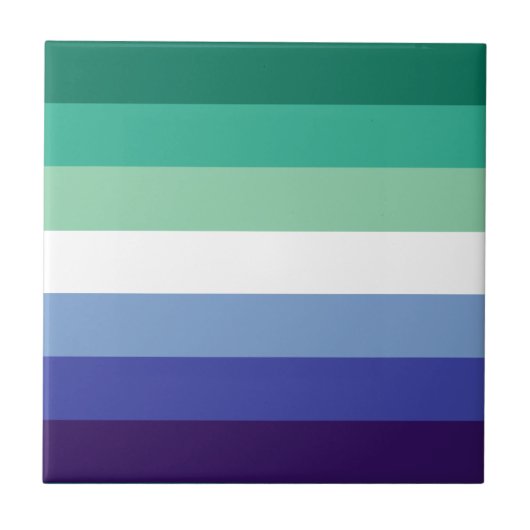 Gay Mannen Pride, Striped Print, LGBTQ PRIDE Tegeltje (Voorkant)