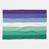 Gay Mannen Pride, Striped Print, LGBTQ PRIDE Theedoek (Horizontaal)