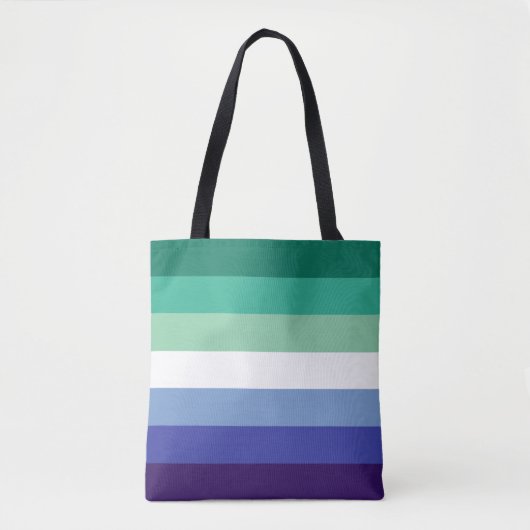 Gay Mannen Pride, Striped Print, LGBTQ PRIDE Tote Bag (Voorkant)