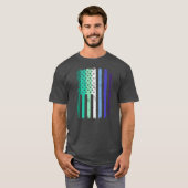 Gay Mannen Pride US American Flag Love Wins LGBT T-shirt (Voorkant volledig)