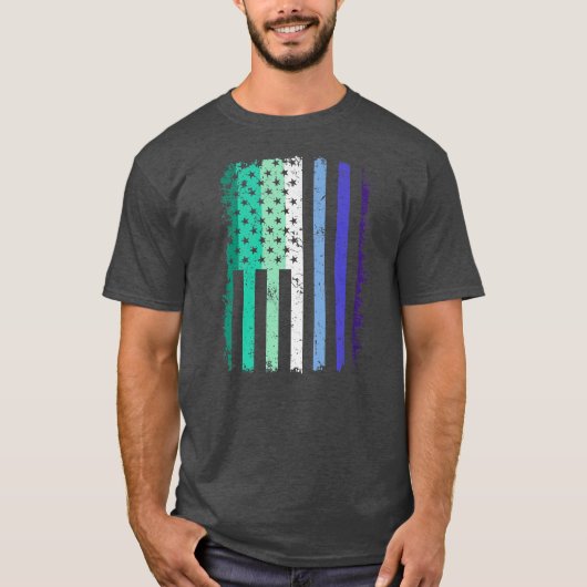 Gay Mannen Pride US American Flag Love Wins LGBT T-shirt (Voorkant)