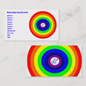 Gay Mannen Ronde Rainbow Custom Visitekaartje (Voorkant / Achterkant)