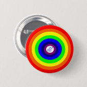 Gay Mannen Ronde Regenboog Button (Voorkant /achterkant)