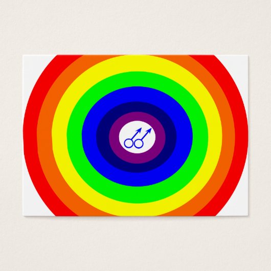 Gay Mannen Round Rainbow Bel me-kaart Visitekaartjes (Voorkant)