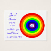 Gay Mannen Round Rainbow Bel me-kaart Visitekaartjes (Achterkant)