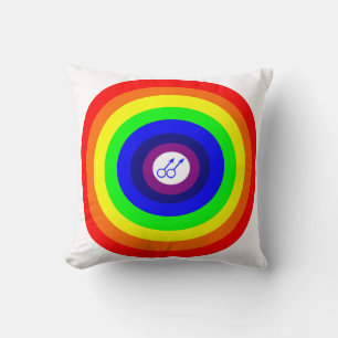 Gay Mannen Round Rainbow Pillow Kussen