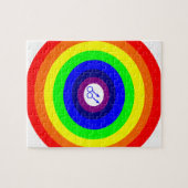 Gay Mannen Round Rainbow Puzzle Legpuzzel (Horizontaal)
