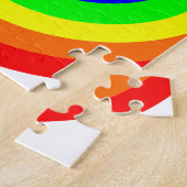 Gay Mannen Round Rainbow Puzzle Legpuzzel (Zijkant)