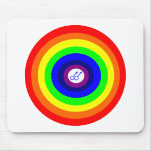 Gay Mannen Round Rainbow Round Rainbow Mousepad Muismat
