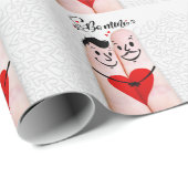 Gay Mannen Vinger Mensen in Liefde Be Mine Valenti Cadeaupapier (Rol Hoek)