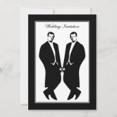Gay Mannen Wedding Invitation. Commitment Ceremony Kaart (Voorkant)