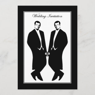 Gay Mannen Wedding Invitation. Commitment Ceremony Kaart