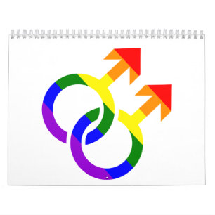 Gay mannetjesregenboog kalender