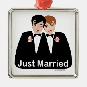 Gay Marriage Groom Metalen Ornament