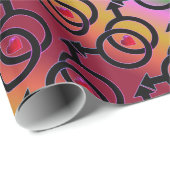 Gay Marriage Love is Love Rainbow Wrapping Paper Cadeaupapier (Rol Hoek)