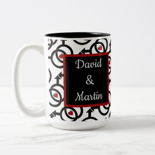 Gay Marriage Personalized Love is Love Coffee Mok (Links)