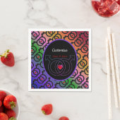 Gay Marriage Personalized Rainbow Paper Napkins Servet (Insitu)