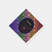 Gay Marriage Personalized Rainbow Paper Napkins Servet (Hoek)