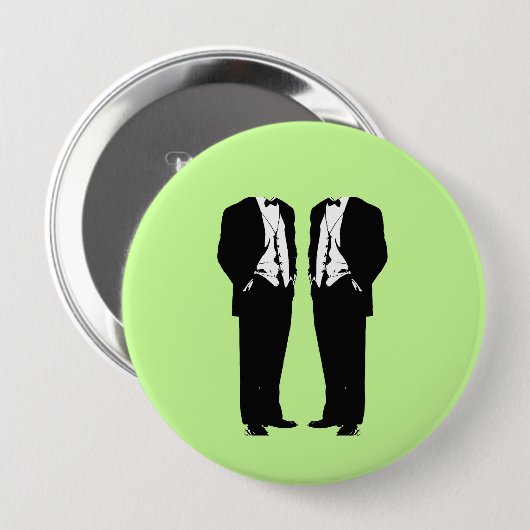 Gay Marriage Ronde Button 4,0 Cm (Voorkant /achterkant)