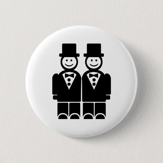 Gay Marriage Ronde Button 5,7 Cm (Voorkant)
