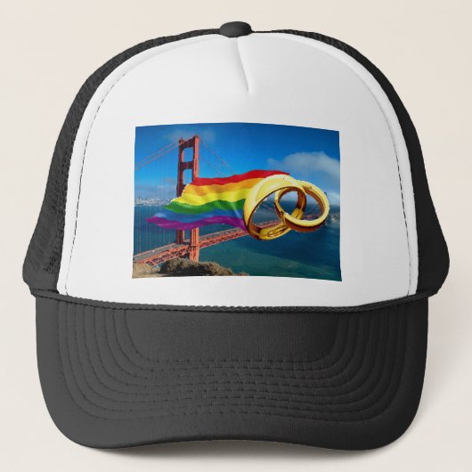 Gay Marriage San Francisco Trucker Pet (Voorkant)