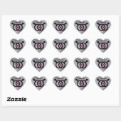 Gay Marriage Silver Heart Sticker (Vel)